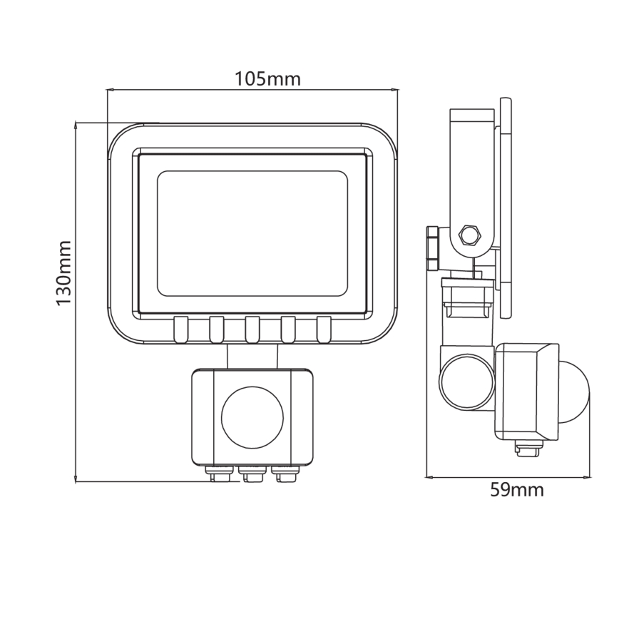 Projetor LED com sensor LED/10W/230V IP65