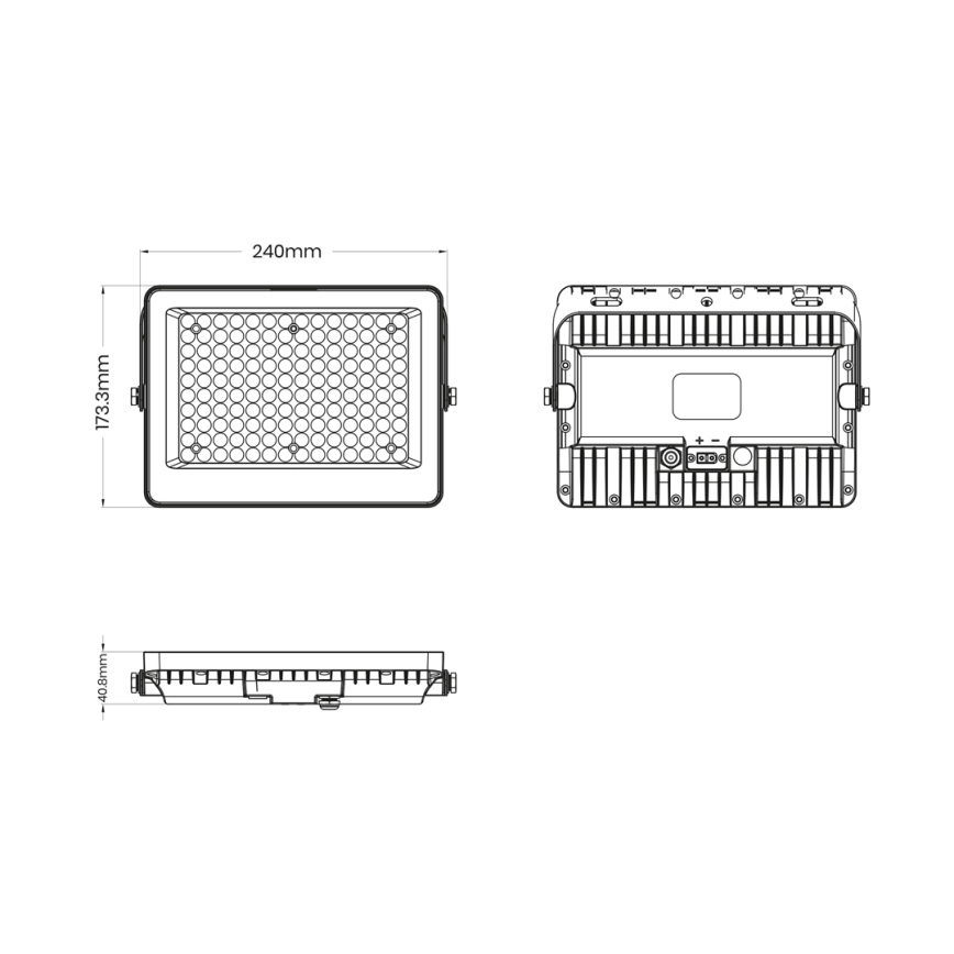 Refletor LED com painel solar FOCUS LED/100W/15000 mAh 3,2V 6000K IP65 + comando remoto