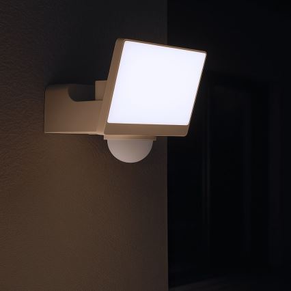 Refletor LED com sensor de movimento e crepuscular DAVOS LED/30W/230V IP54 branco