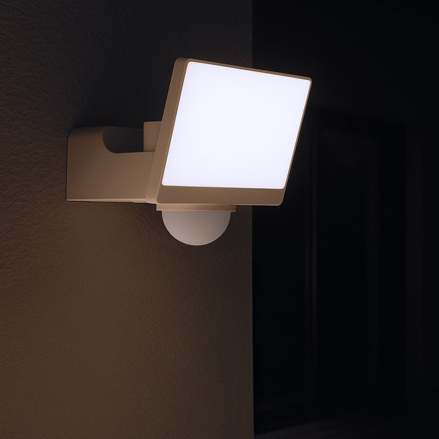 Refletor LED com sensor de movimento e crepuscular DAVOS LED/30W/230V IP54 branco