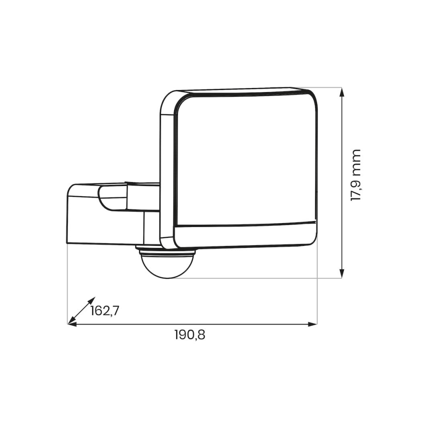 Refletor LED com sensor de movimento e crepuscular DAVOS LED/30W/230V IP54 branco