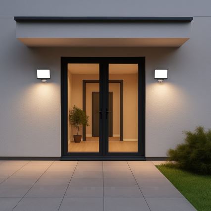 Refletor LED com sensor de movimento e crepúsculo DAVOS LED/30W/230V IP54 preto