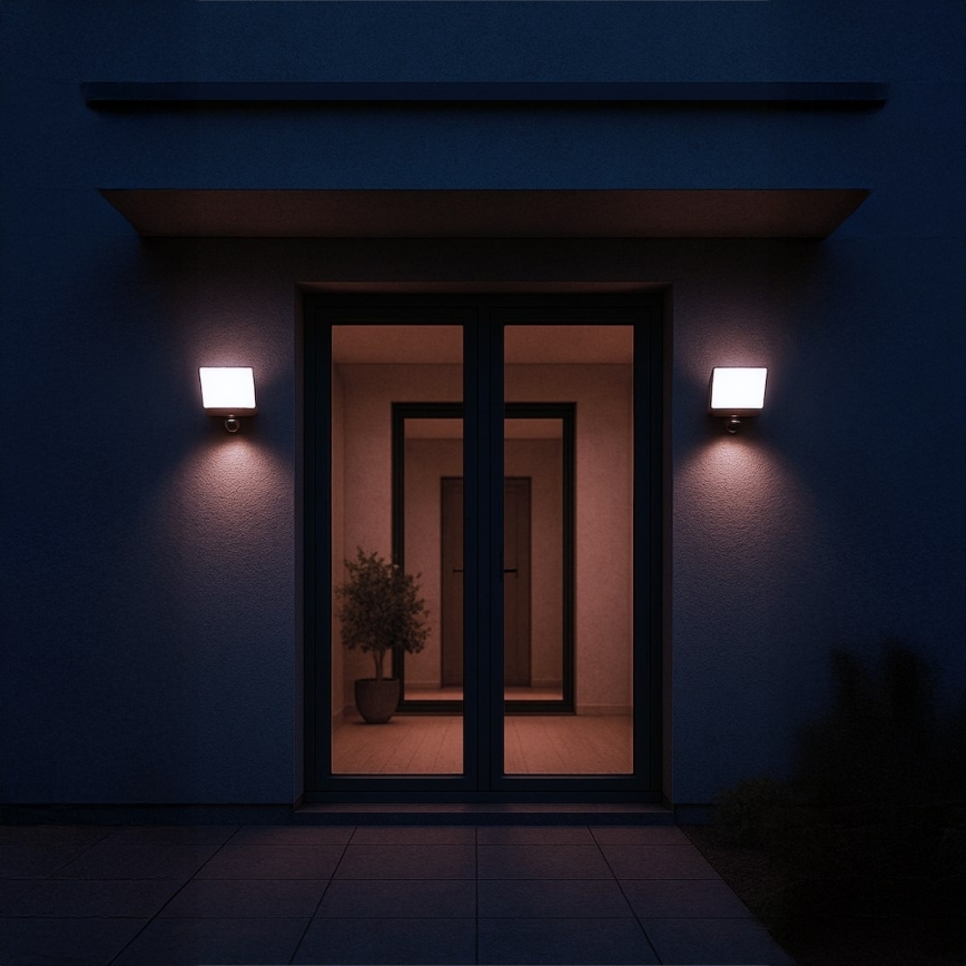 Refletor LED com sensor de movimento e crepúsculo DAVOS LED/30W/230V IP54 preto