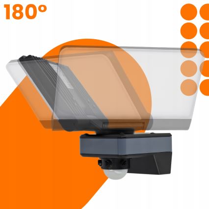 Refletor LED com sensor de movimento e sensor crepuscular LED/44W/230V 4200K IP54 preto