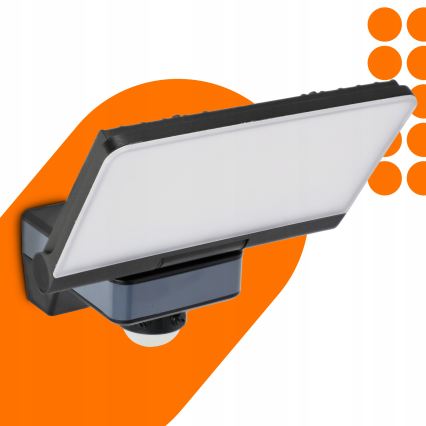 Refletor LED com sensor de movimento e sensor crepuscular LED/44W/230V 4200K IP54 preto