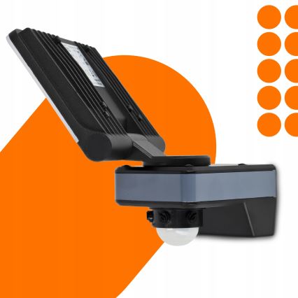 Refletor LED com sensor de movimento e sensor crepuscular LED/44W/230V 4200K IP54 preto