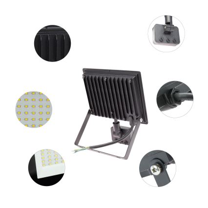 Refletor LED com sensor de movimento NOCTIS LUX 3 LED/50W/230V 3000K IP44 preto