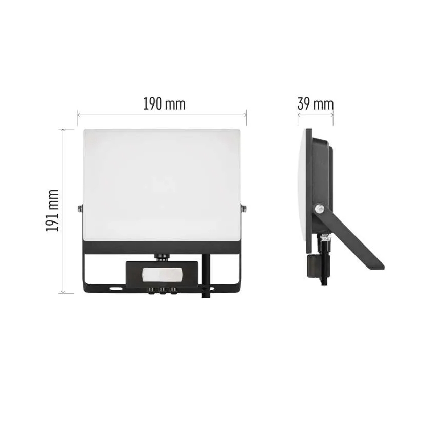 Refletor LED com sensor de movimento e sensor crepuscular TAMBO EVO LED/50W/230V 4000K IP44 preto