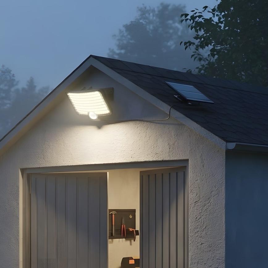 Refletor LED com sensor e painel solar ALEX LED/5,5W/3,7V 1200 mAh IP44
