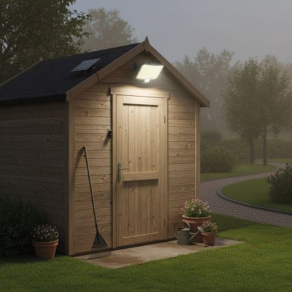 Refletor LED com sensor e painel solar ALEX LED/5,5W/3,7V 1200 mAh IP44