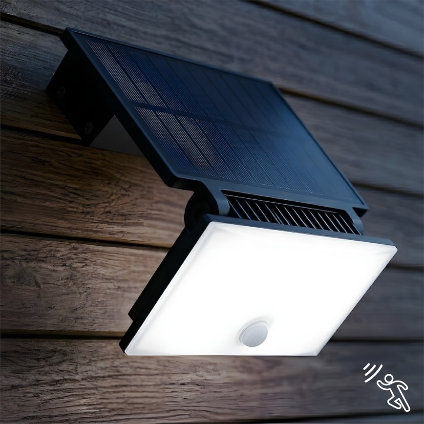 Refletor LED com sensor e painel solar FUJI LED/8W/3,7V 2000 mAh IP44