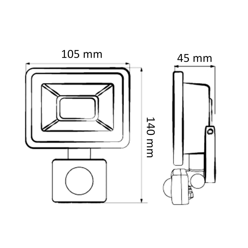 Refletor LED com sensor LED/20W/230V IP65