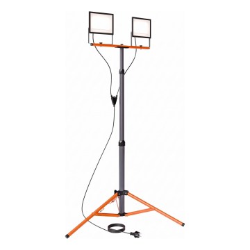 Refletor LED com suporte 2xLED/100W/230V 4500K IP65 preto/laranja