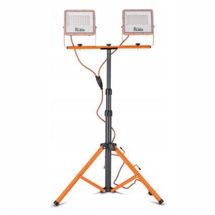 Refletor LED com suporte 2xLED/50W/230V 4500K IP65 laranja