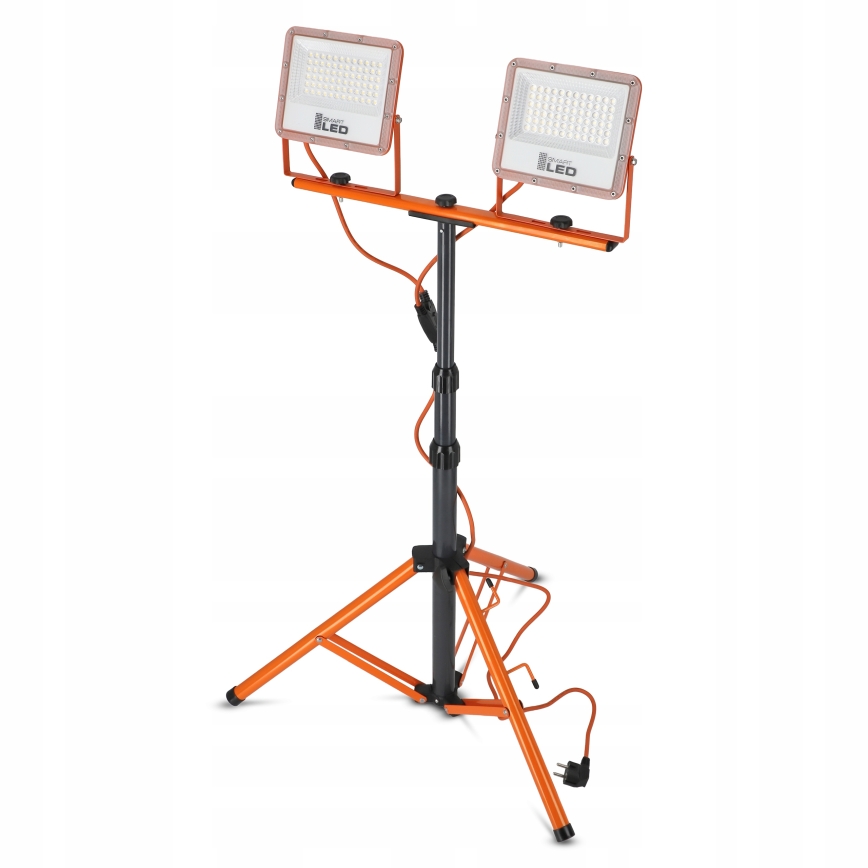 Refletor LED com suporte 2xLED/50W/230V 4500K IP65 laranja