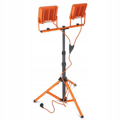 Refletor LED com suporte 2xLED/50W/230V 4500K IP65 laranja