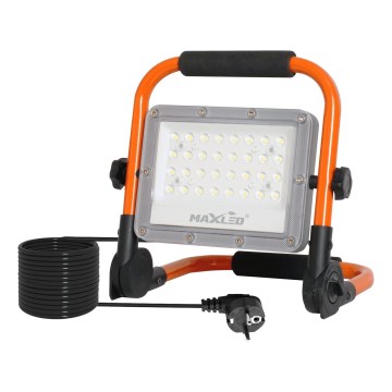 Refletor LED com suporte LED/50W/230V 5000K IP65 laranja
