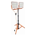 Refletor LED com tripé 2xLED/100W/230V 4500K IP65 cor laranja