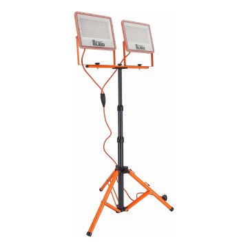 Refletor LED com tripé 2xLED/100W/230V 4500K IP65 laranja
