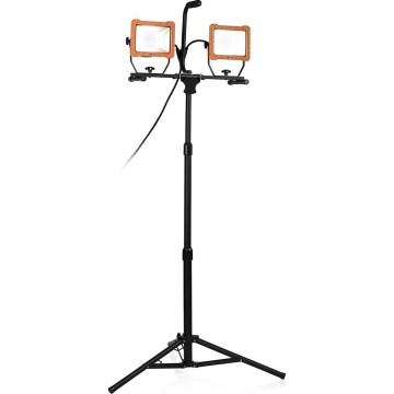 Refletor LED com tripé 2xLED/30W/230V 4000K IP65 laranja/preto
