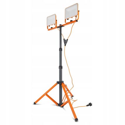 Refletor LED com tripé 2xLED/50W/230V 4500K IP65 laranja