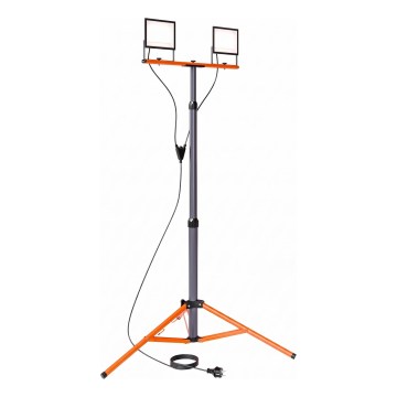 Refletor LED com tripé 2xLED/50W/230V 4500K IP65 preto/laranja