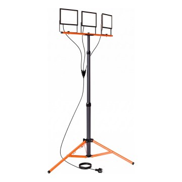 Refletor LED com tripé 3xLED/100W/230V 4500K IP65 preto/laranja