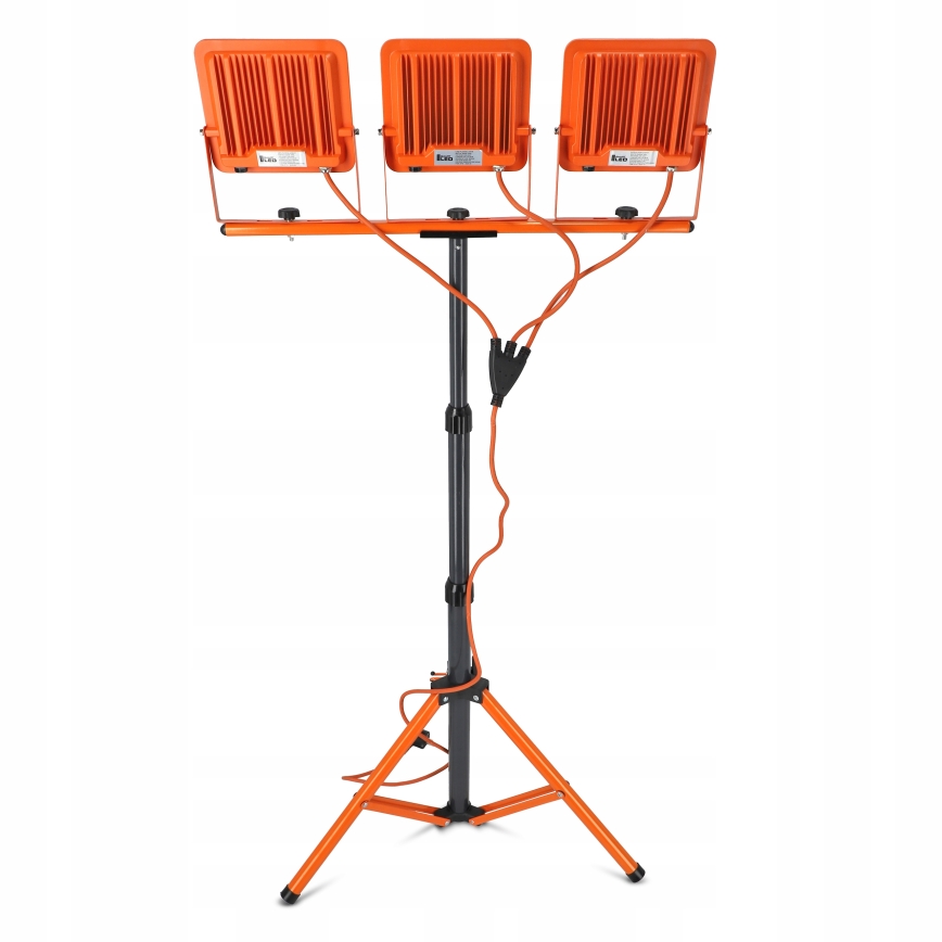 Refletor LED com tripé 3xLED/50W/230V 4500K IP65 laranja
