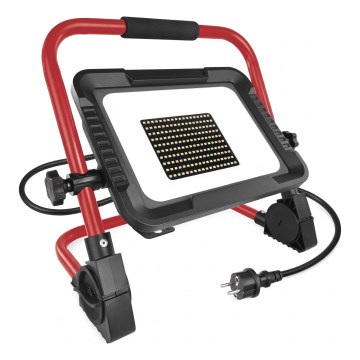 Refletor LED com tripé ELION LED/100W/230V 4000K IP65 vermelho/preto