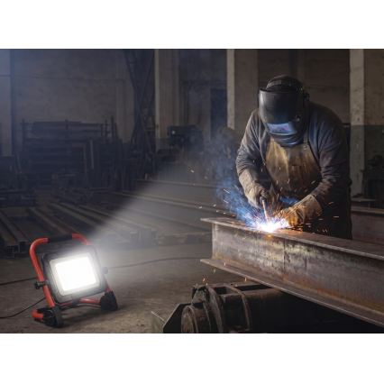 Refletor LED com tripé ELION LED/100W/230V 4000K IP65 vermelho/preto