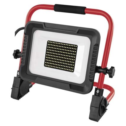 Refletor LED com tripé ELION LED/100W/230V 4000K IP65 vermelho/preto