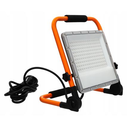 Refletor LED com tripé LED/100W/230V 4500K IP65 laranja