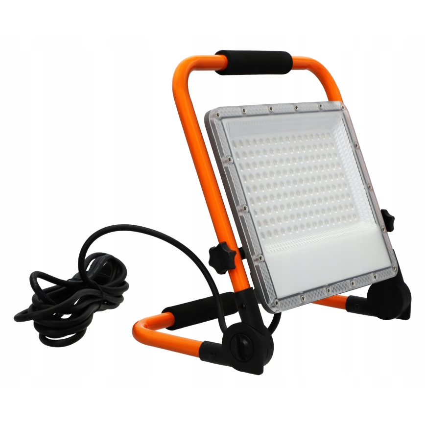 Refletor LED com tripé LED/100W/230V 4500K IP65 laranja