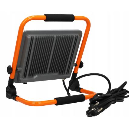 Refletor LED com tripé LED/100W/230V 4500K IP65 laranja