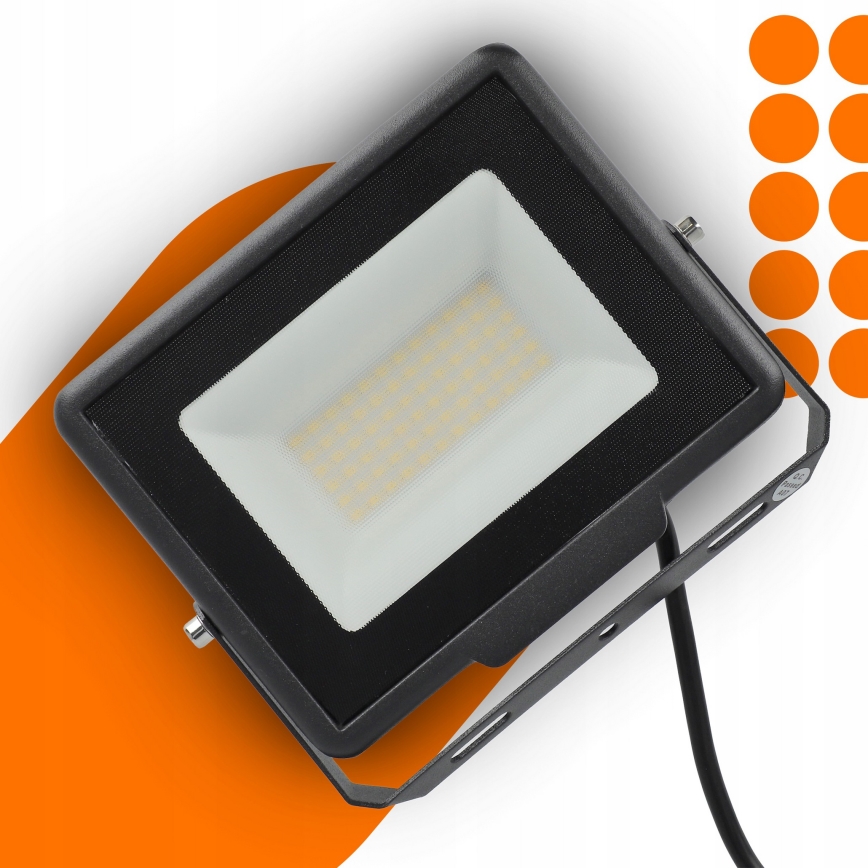 Refletor LED exterior 50W/230V 4500K IP65 preto