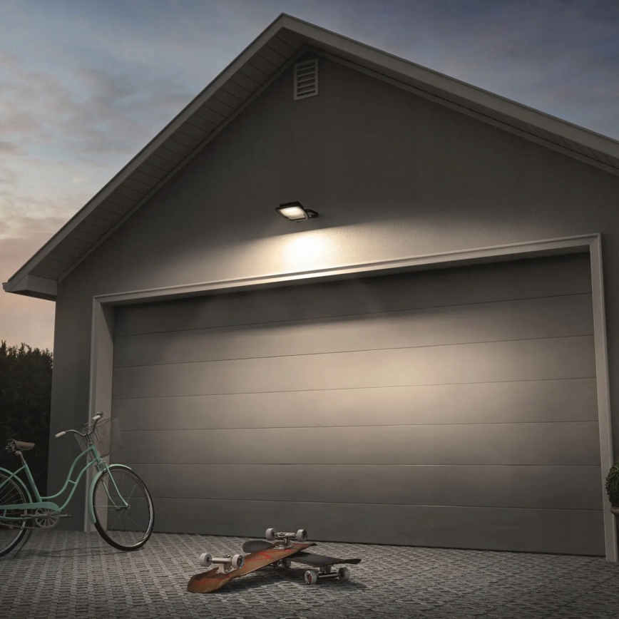 Refletor LED exterior com sensor de movimento e sensor crepuscular LED/50W/230V 4500K IP65 preto