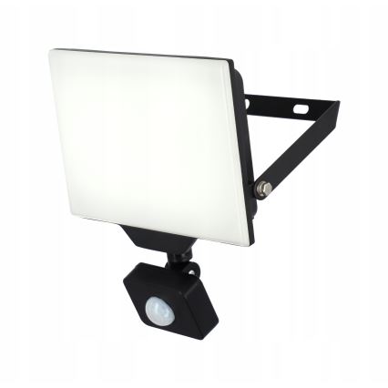 Refletor LED exterior com sensor de movimento e sensor crepuscular LED/50W/230V 4500K IP65 preto