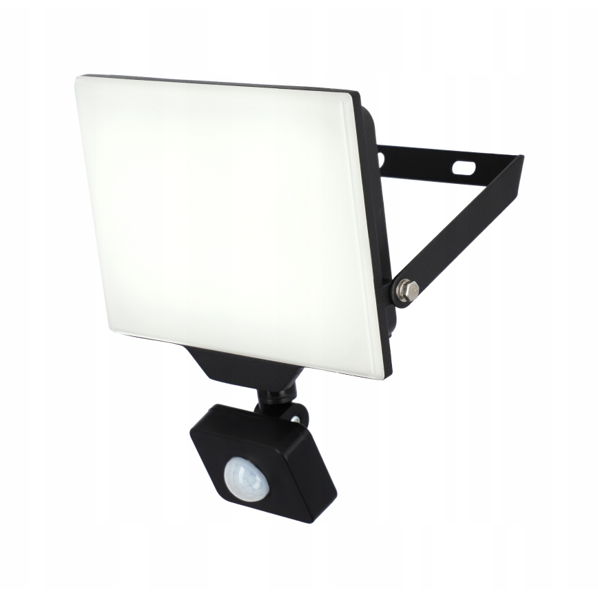 Refletor LED exterior com sensor de movimento e sensor crepuscular LED/50W/230V 4500K IP65 preto