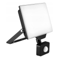 Refletor LED exterior com sensor de movimento e sensor crepuscular LED/50W/230V 4500K IP65 preto