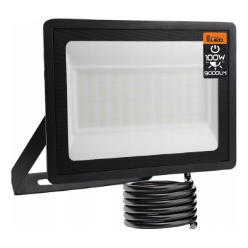 Refletor LED para exterior LED/100W/230V 4500K IP65 preto