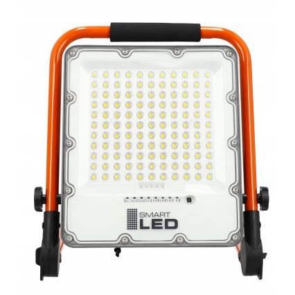 Refletor LED recarregável com tripé LED/100W/3,2V 4500K 15000 mAh IP65 laranja