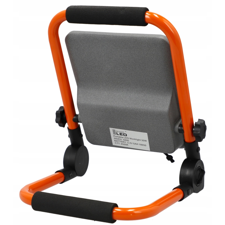 Refletor LED recarregável com tripé LED/30W/3,2V 4500K 5000 mAh IP65 laranja