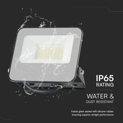 Projetor LED RGBW Regulável LED/30W/230V IP65 cinza + controlo remoto