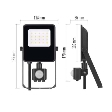 Projetor LED com sensor VISIO LED/10W/230V 4000K IP65