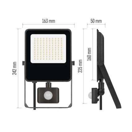 Projetor LED com sensor VISIO LED/50W/230V 4000K IP65