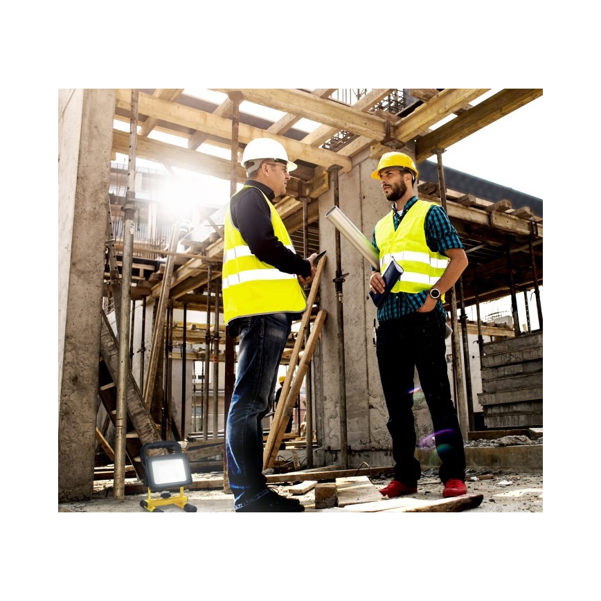 Refletor portátil LED regulável TIGRA LED/20W/3,7V 4000K IP54 4400 mAh preto/amarelo