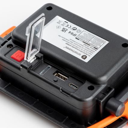 Refletor recarregável LED regulável LED/10W/5V USB 6500K IP44