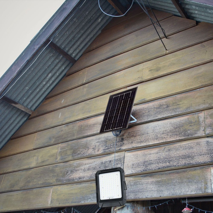 Refletor Solar LED/10W/3,7V IP65 4000K 8000 mAh preto + comando à distância