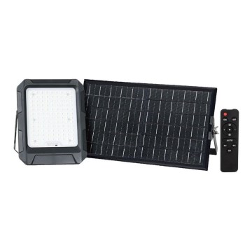 Refletor Solar LED/15W/3,7V IP65 4000K 12000 mAh preto + comando à distância