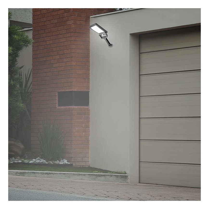 Refletor Solar LED com sensor LED/5W/3,7V 4000K 1500 mAh IP54 preto